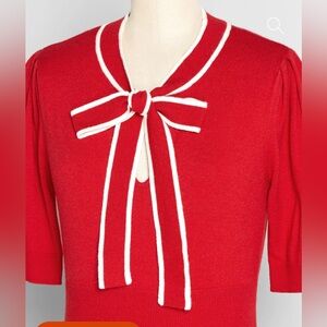 ⭐️⭐️ ModCloth 'Bow' Thyself Tie-Neck Knit Top NWT M